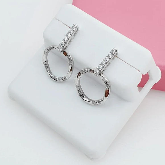 - "925 Sterling Silver Cubic Zirconia Earrings, U19254701 - Picture 8 of 11
